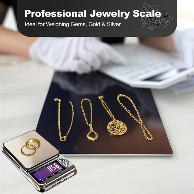 Alt view image 3 of 7 - Coin Scale, 600g x 0.01g Jewelry Scale with 7 Units & 3 Charging Interfaces, Digital Portable Pocket Gram Scale for Coin Collectors, Jewelers, Gold, Silver Dollar