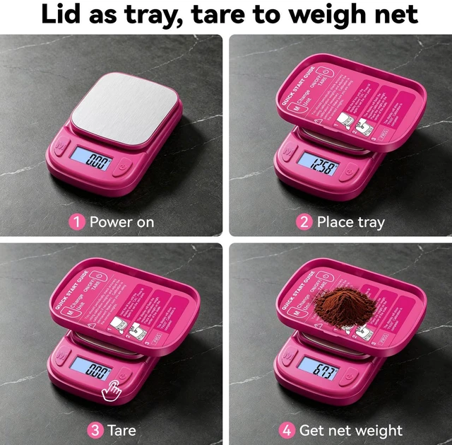 Alt view image 5 of 7 - Digital Pocket Gram Scale 500g x 0.01g, Small Food Scale ASTRO-500 | Astronaut-themed Jewelry Scale, High Precision, Tare Function, Batteries Included for Jewelry, Gold, Coins, Coffee, Powder