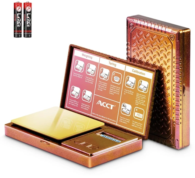 Main image of Digital Pocket Scale, 500g by 0.01g, Precision Gram Scale with Tare Scale Feature, 6 Units, Small Ounce Scale for Jewelry, Powder, Coins, Herb, Mini Scale with Battery