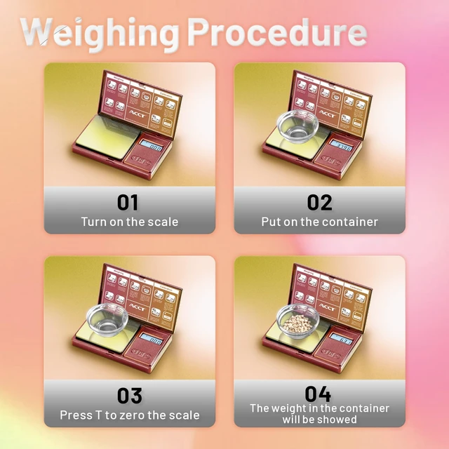 Alt view image 3 of 6 - Digital Pocket Scale, 500g by 0.01g, Precision Gram Scale with Tare Scale Feature, 6 Units, Small Ounce Scale for Jewelry, Powder, Coins, Herb, Mini Scale with Battery