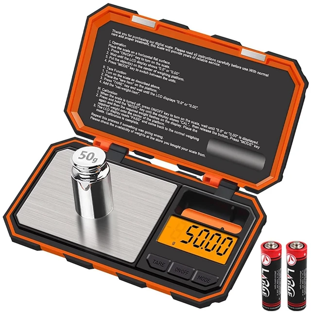 Main image of Digital Gram Scale,200g/0.01g High Precision Pocket Mini Scales | Small scale with 6 Units,Jewelry Scale with LCD Display,Tare Function,Auto Off,50g Cal Weight,for Coin,Powder,Reloading,Food