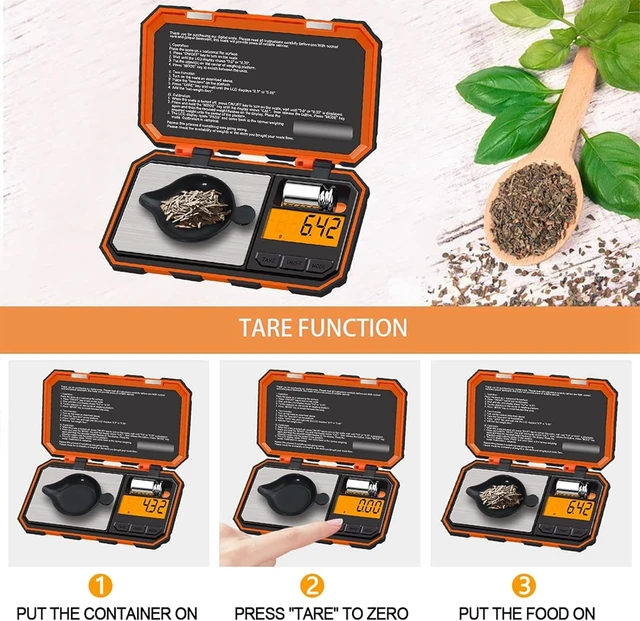 Alt view image 6 of 7 - Digital Gram Scale,200g/0.01g High Precision Pocket Mini Scales | Small scale with 6 Units,Jewelry Scale with LCD Display,Tare Function,Auto Off,50g Cal Weight,for Coin,Powder,Reloading,Food