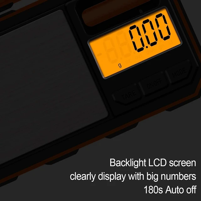 Alt view image 3 of 7 - Digital Gram Scale,200g/0.01g High Precision Pocket Mini Scales | Small scale with 6 Units,Jewelry Scale with LCD Display,Tare Function,Auto Off,50g Cal Weight,for Coin,Powder,Reloading,Food