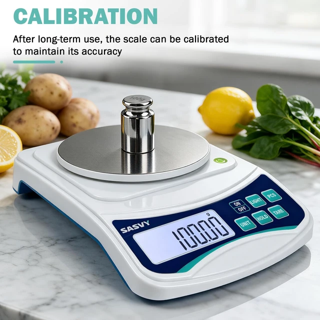 Alt view image 5 of 7 - Digital Lab Scale 1000g x 0.01g oz/g/ct/DWT/tl/gn/ozt Precision Electronic Scientific Scale Analytical Balance for Laboratory Jewelry Kitchen, Includes 100g Weight and 2 x AAA Batteries