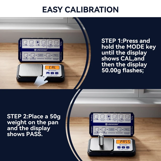 Alt view image 4 of 7 - Digital Pocket Gram Scale 200g/0.01g Accuracy | Small Scales Grams Ounces with 6 Units,Jewelry scale,Coin Scale with 50g Weights for Food/Coins/Gold/Powder,LCD/Tare Function