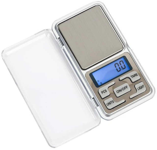 Main image of Digital Pocket Scale, 500g x 0.01g Precision, LCD Display with Backlight, Jewelry and Food Scale with Tray (Battery Not Included)