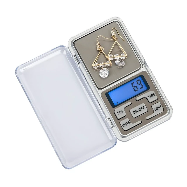 Alt view image 2 of 4 - Digital Pocket Scale, 500g x 0.01g Precision, LCD Display with Backlight, Jewelry and Food Scale with Tray (Battery Not Included)