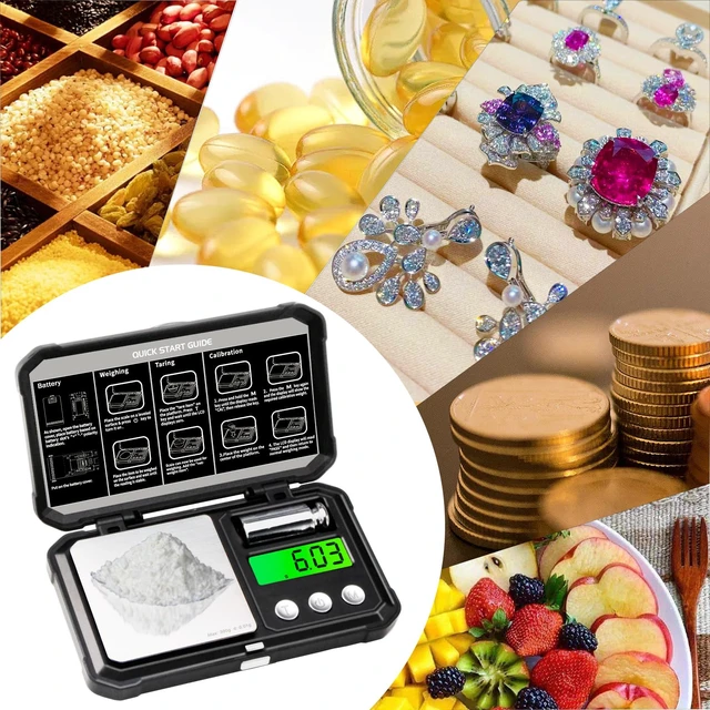 Alt view image 6 of 6 - Digital Pocket Gram Scale 300g x 0.01g Accuracy Jewelry Scale | Small Mini High Precision Scale Digital Weight Grams And Oz For Gold,DiamondArrows, Powders & Mdicine ,With 50g Cal Weights