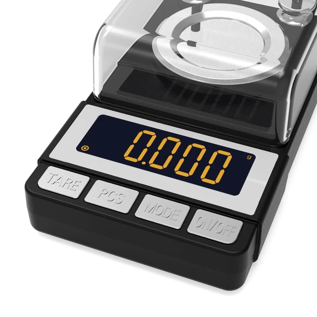 Alt view image 7 of 7 - Milligram Scale 50g/0.001g, Reloading Scale with 2 x 20g Weights | High Precision Jewelry Scale with Large LCD Display, MG Scale for Gold Medicine Powder, Battery Included