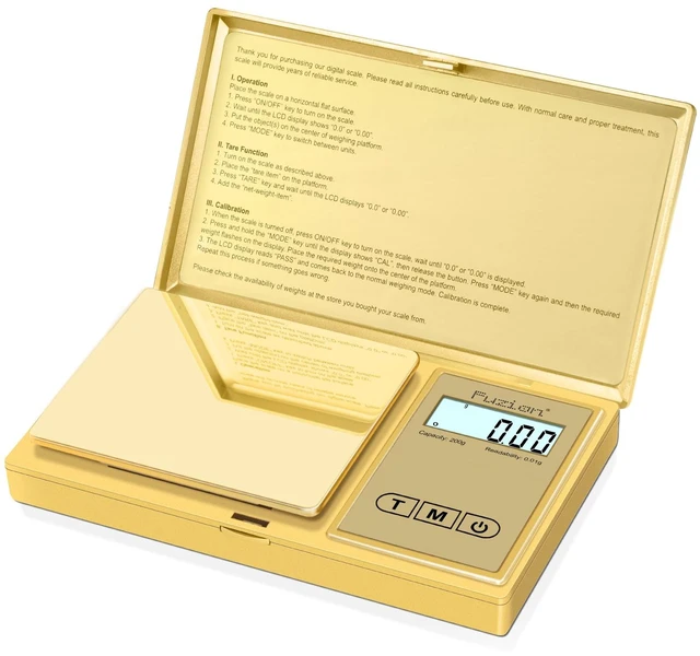 Main image of Digital Pocket Gram Scale 0.01g x 200g - Jewelry Scale Portable | Easy of Use, Tare Function, 6 Modes Ounces Grains, Batteries Included, Mini Scale for Jewelry, Coins, Herb, Small Food