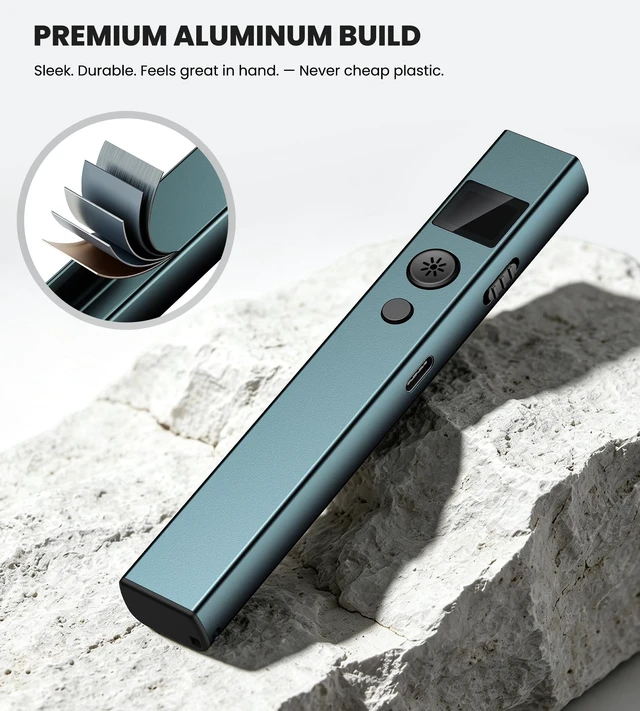 Alt view image 6 of 7 - Green Laser Pointer - Green Presentation Pointer Long Distance with USB Type C Charging - 3-Level Dimming, Outdoors Work& Office Meeting Presenter Tool, Includes Lanyard
