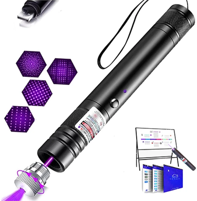 Main image of Purple USB Laser Pointer for TV LED LCD Screen Demo Outdoor Construction Exploration