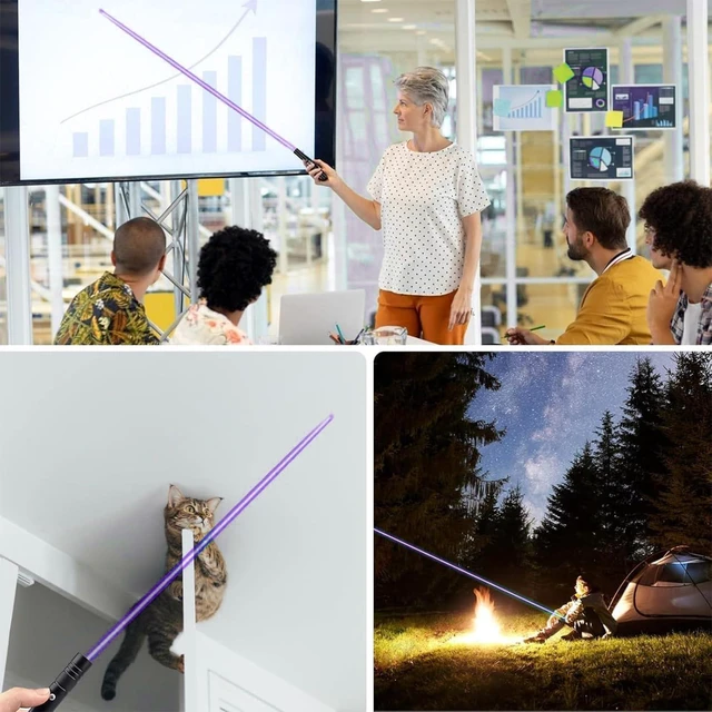 Alt view image 7 of 7 - Purple USB Laser Pointer for TV LED LCD Screen Demo Outdoor Construction Exploration