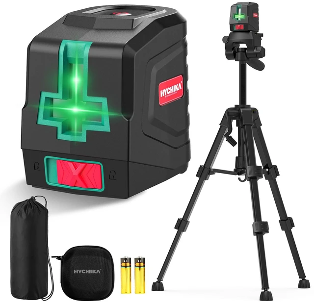 Main image of Laser Level with 26 In Rotary Tripod, 100Ft Self Leveling Lazer Leveler Manual & Self-Leveling Modes, Green Cross Line Laser for Picture Hanging, Tile, DIY Construction - Laser class: II