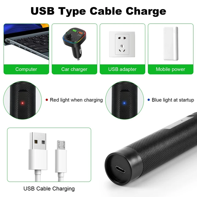 Alt view image 3 of 7 - Green Laser Pointer, USB Charging, Laser Beam with Starry-Sky Cap | Starry-Sky Patterns, Switch to a Single-Point Beam, for Hiking, Presentations & Outdoor Use (Professional-Grade Green Light)