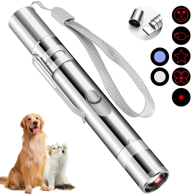 Main image of Cat Toy, USB Rechargeable, 3 Light Modes, 5 Fun Patterns, Indoor | Interactive Chase Toy, Automatic Training & Exercise Fun, Kitten Toy for Indoor Cats & Dogs