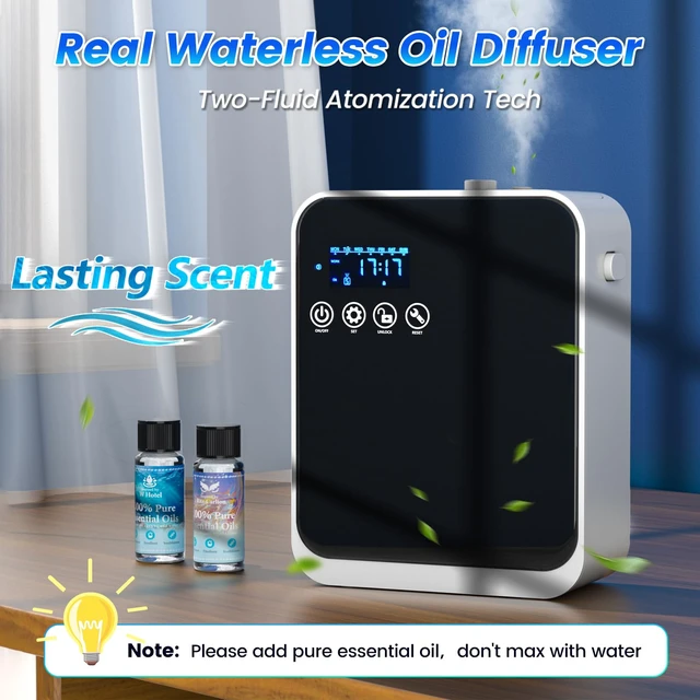 Alt view image 2 of 7 - Waterless Essential Oil Diffuser,House Scent Air Diffusers for Home Hotel with APP Control(Auto Timer) & Touch Screen(Adjust Level) |1500 sq.ft,Large Room Aromatherapy Oil Diffuser,250ml,Quiet(Black)