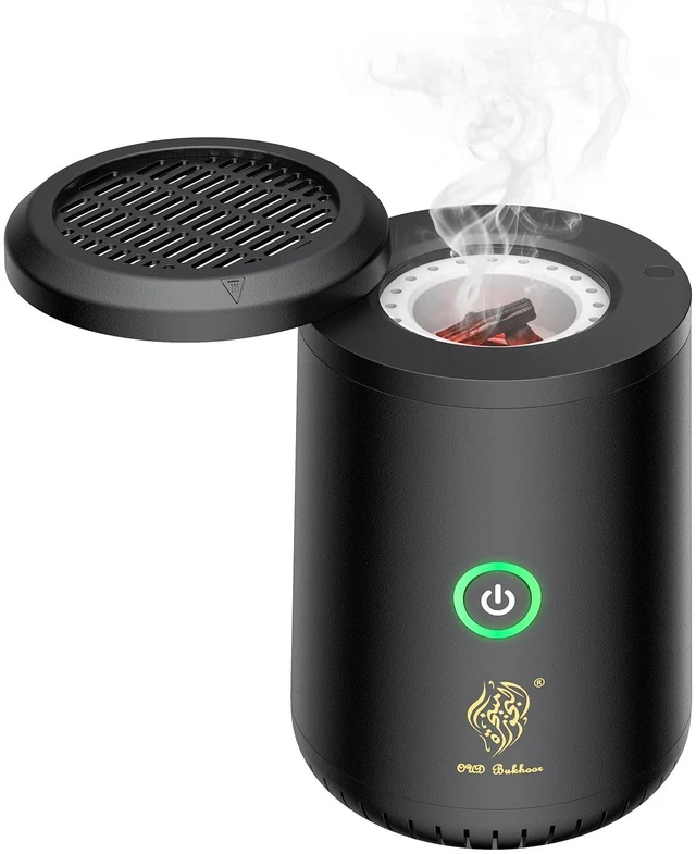 Main image of Portable Electric Incense Burner, Rotating flip USB Aroma Diffuser, Mini Arab bakhoor Muslim Incense Holder for Car and Home (Special Coal briquettes Charcoal Fragrance)