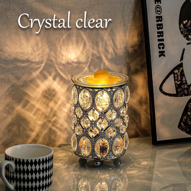 Alt view image 2 of 7 - Wax Warmer Wrought Iron Crystal Wax Melt Warmer Electric Oil Burner Wax Melt for Gifts & Decor, Home, Office, SPA,Bedroom