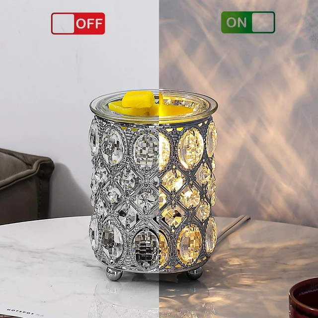 Alt view image 6 of 7 - Wax Warmer Wrought Iron Crystal Wax Melt Warmer Electric Oil Burner Wax Melt for Gifts & Decor, Home, Office, SPA,Bedroom
