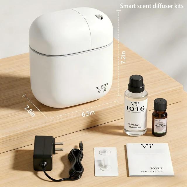 Alt view image 2 of 7 - Waterless Essential Oil Diffuser 3000 Sq.Ft,Home Hotel Office Use,Cold Air Scent Machine,(Scent Kit 2*Fragrances Included) Bluetooth App Control,LED Light,Wall-Mounted Aroma Diffuser