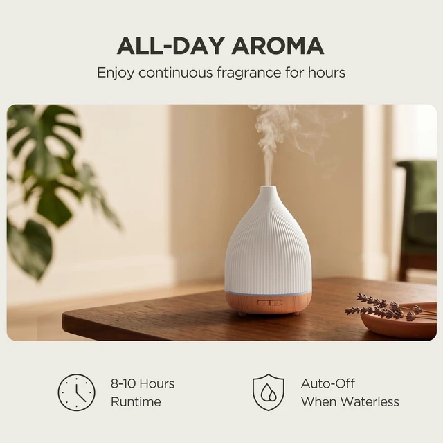 Alt view image 4 of 7 - 100ml Essential Oil Diffuser for Home Aroma Scent Small Humidifier | Palm-sized, USB Powered, Cool Mist Humidifier, Aromatherapy, Auto Shut-Off, 8 Colors, Ultrasonic, Quiet, for Essential Oils