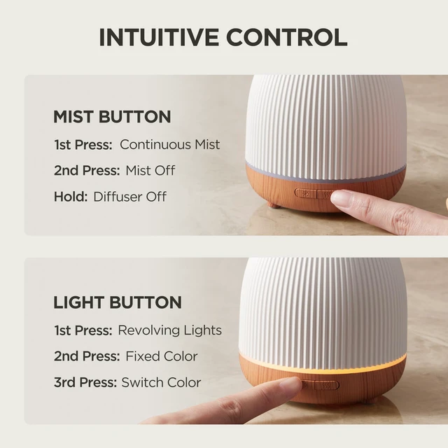 Alt view image 6 of 7 - 100ml Essential Oil Diffuser for Home Aroma Scent Small Humidifier | Palm-sized, USB Powered, Cool Mist Humidifier, Aromatherapy, Auto Shut-Off, 8 Colors, Ultrasonic, Quiet, for Essential Oils