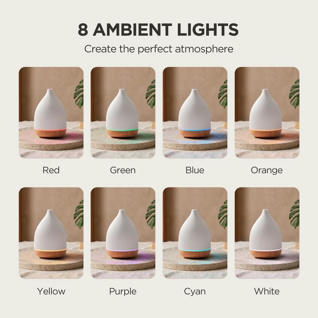 Alt view image 7 of 7 - 100ml Essential Oil Diffuser for Home Aroma Scent Small Humidifier | Palm-sized, USB Powered, Cool Mist Humidifier, Aromatherapy, Auto Shut-Off, 8 Colors, Ultrasonic, Quiet, for Essential Oils