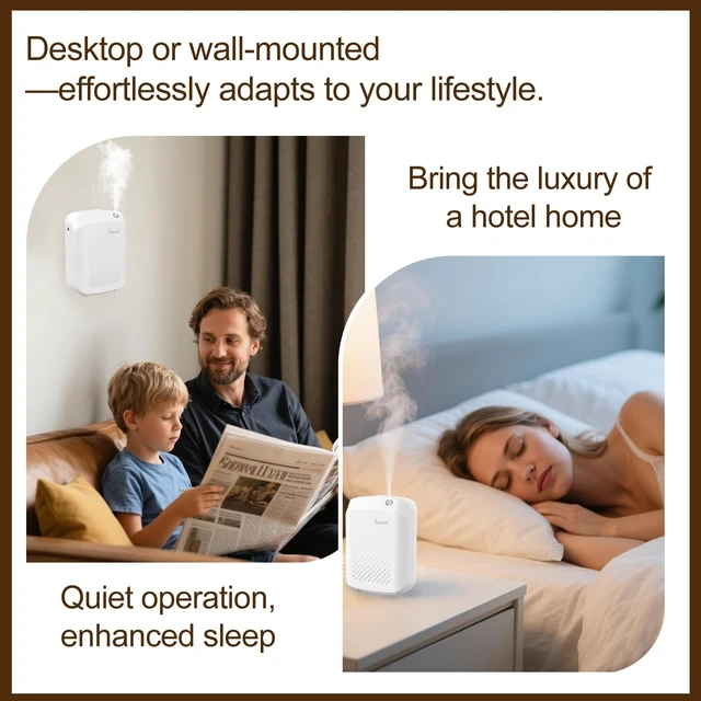 Alt view image 5 of 7 - Waterless Essential Oil Diffuser, 3000 Sq.Ft, with 120ml Scent Oil | App Control, Cold Air Scent Machine, No-Noise Aroma Diffuser, 400ml, Large Room, Home, Hotel, Office, Holiday Gift, White