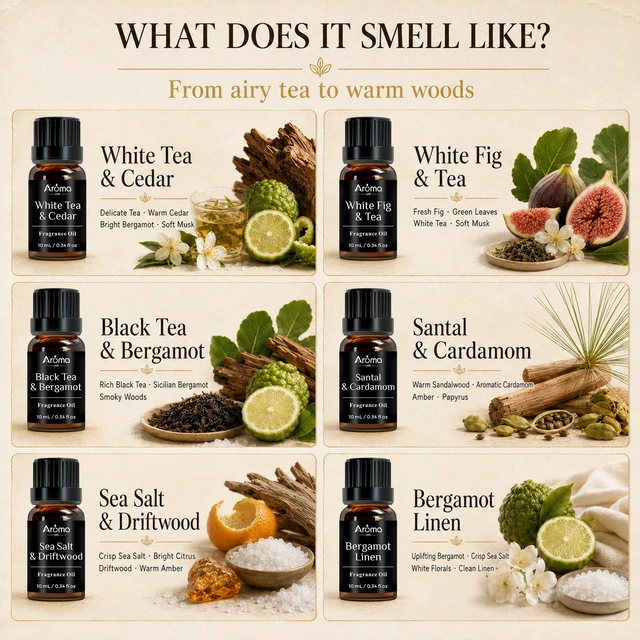 Alt view image 3 of 6 - Luxury Hotel Collection Diffuser Oil Set- 6 x 5 mL | Six Distinctive Hotel-Inspired Scents, From Airy Tea and Fresh Linen to Warm Woods and Coastal Air