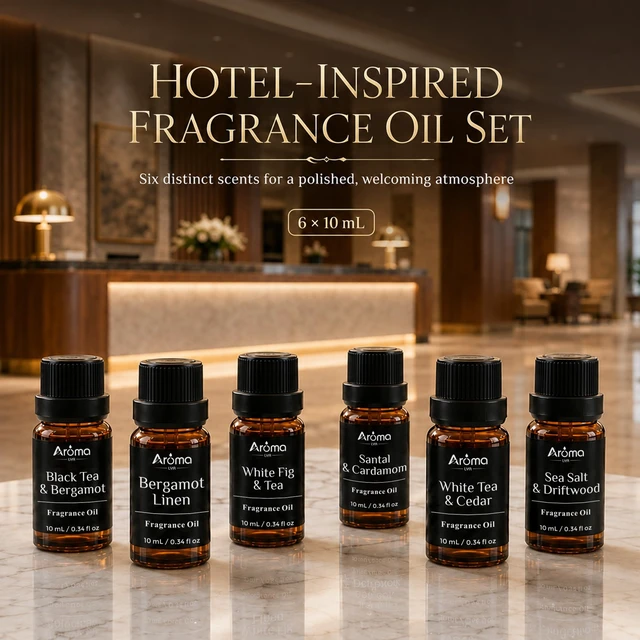 Alt view image 2 of 6 - Luxury Hotel Collection Diffuser Oil Set- 6 x 5 mL | Six Distinctive Hotel-Inspired Scents, From Airy Tea and Fresh Linen to Warm Woods and Coastal Air