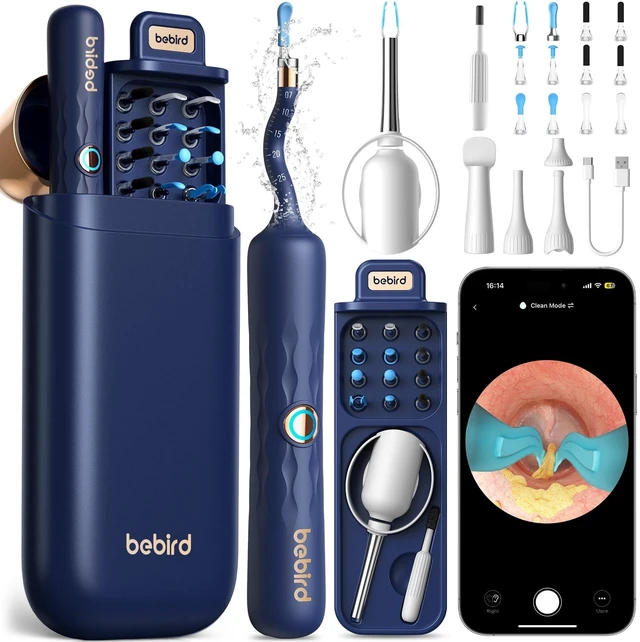 Main image of D39R Ear Wax Removal: Ear Camera with Storage Case&Painless Tweezers | FSA/HSA Flexible IP67 HD Camera Fits Curved Ear Canals,12 Earwax Removal Tips, Anti-Insert Guard& 3-Piece ENT Home Check Kits