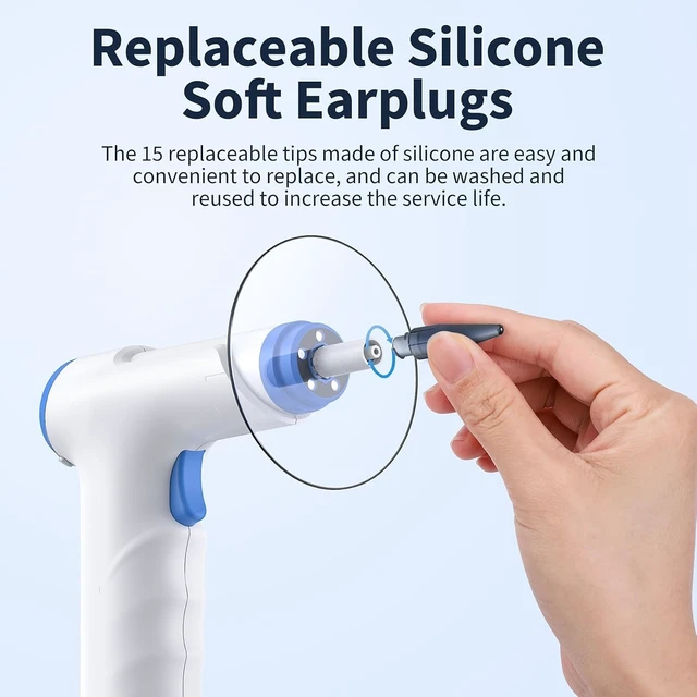 Alt view image 2 of 5 - Ear Wax Removal, Electric Ear Cleaner Replacement Tips 15 pcs, Ear Irrigation Earwax Flushing Tool Disposable Tips, Compatible with Ear Cleaning Kit
