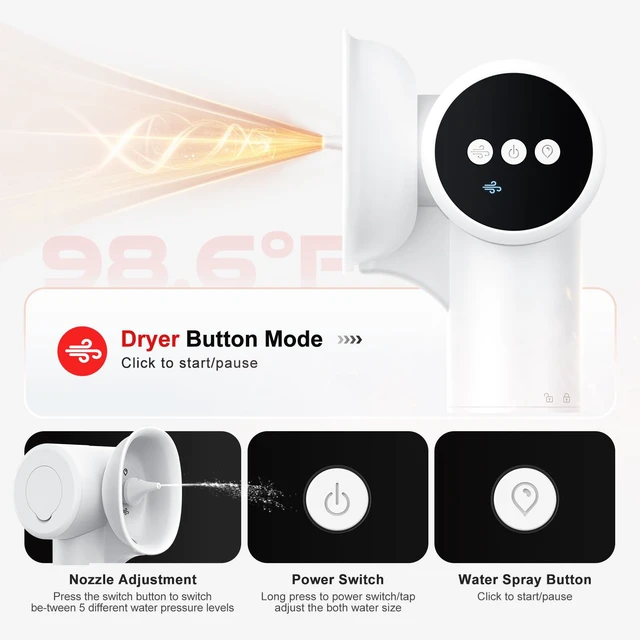 Alt view image 6 of 7 - Upgraded Ear Wax Removal, Electric Ear Cleaner with Mild Drying Ear Cleaner | Safe & Gentle Automatic Ear, Cleaning with Dual-Compartment Design, Electric Ear Wax Removal 5 Pressure Settings, IPX7