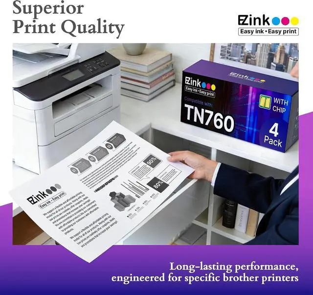 Alt view image 5 of 7 - TN760 Toner for Brother Printer TN-760 TN 760 TN-760 TN730 TN-730 TN-730