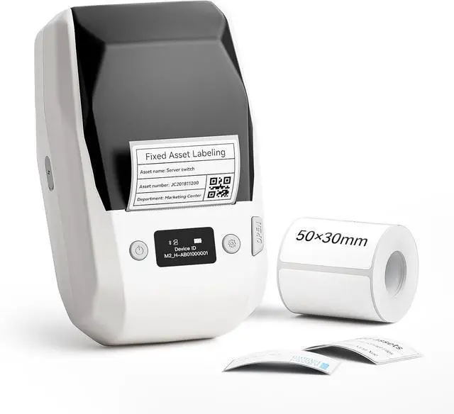 Main image of NIIMBOT M2 Label Maker with Tape, 2" Thermal Transfer Label Printer, White