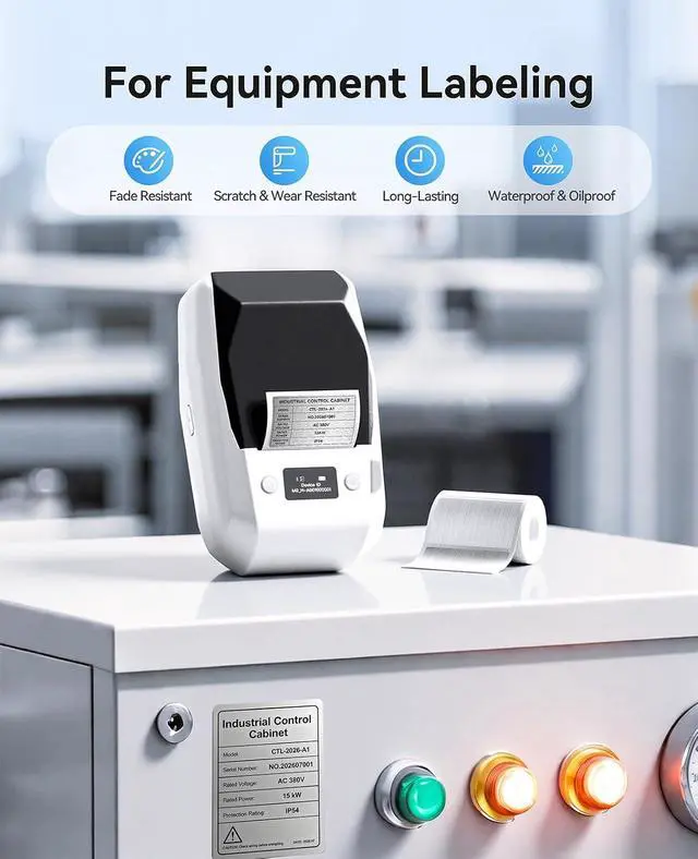 Alt view image 3 of 7 - NIIMBOT M2 Label Maker with Tape, 2" Thermal Transfer Label Printer, White