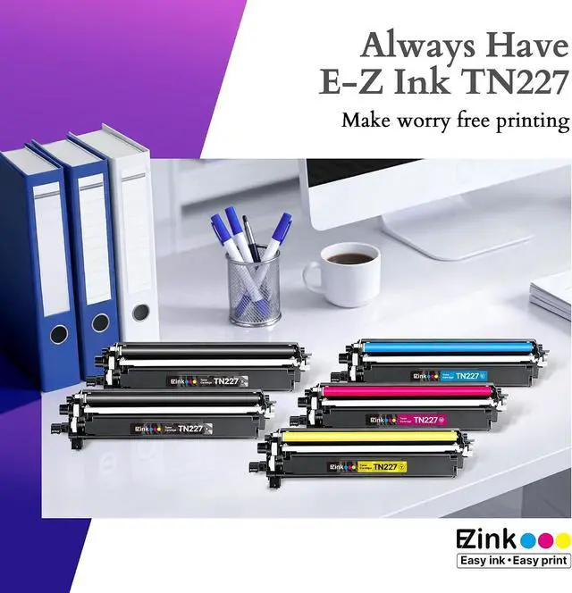 Alt view image 7 of 7 - E-Z Ink TN227 for TN-227BK/C/M/Y High Yield Brother TN227 Toner TN 227 223