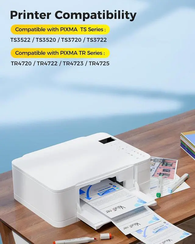 Alt view image 3 of 7 - PG-275 XL/CL-276 XL (3-Pack) Compatible with Canon 275 and 276 Ink Cartridges 275XL 276XL for Printer Pixma TR4720 TS3720 TS3522 TR4722 TS3722 TS3520 TS3700 TR4723 TS3500 TR4700 (2 Black, 1 Color)