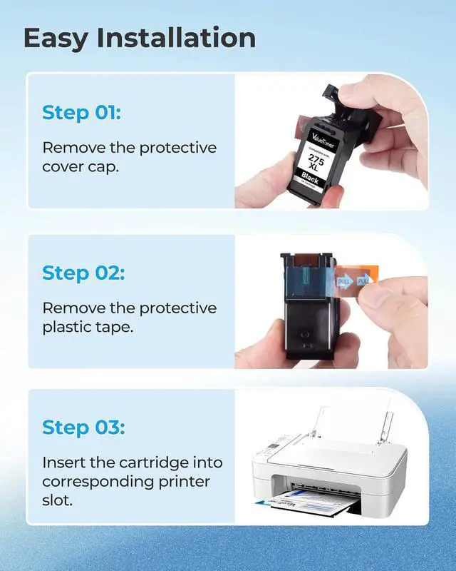 Alt view image 6 of 7 - PG-275 XL/CL-276 XL (3-Pack) Compatible with Canon 275 and 276 Ink Cartridges 275XL 276XL for Printer Pixma TR4720 TS3720 TS3522 TR4722 TS3722 TS3520 TS3700 TR4723 TS3500 TR4700 (2 Black, 1 Color)