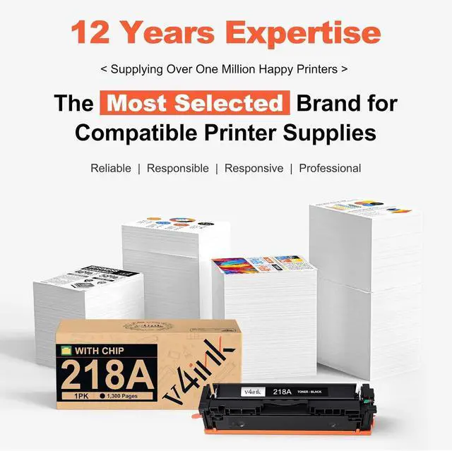 Alt view image 6 of 6 - v4ink 218A Toner Cartridge 1-Pack Replacement for HP 218A 218X W2180A Toner