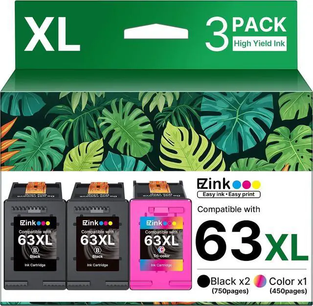 Main image of E-Z Ink Remanufactured Replacememt for 63XL Ink Cartridges Black and Color