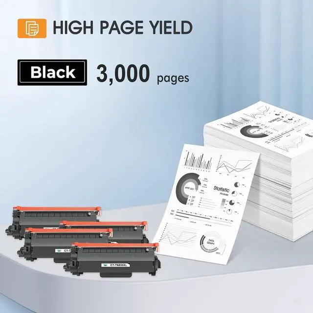 Alt view image 3 of 6 - TN830 TN830XL 830 XL/V/R Toner for Brother Printer DCP-L2640DW HL-L2460DW