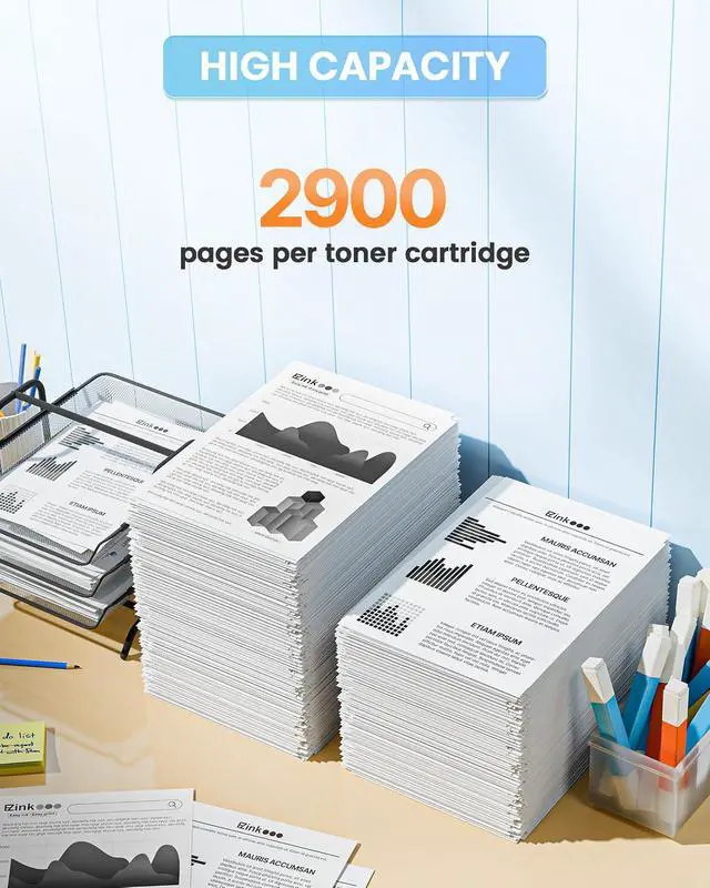 Alt view image 5 of 7 - E-Z Ink 148A Toner Cartridge 4001n 4101fdw (with Chip) Replacement for HP 148A Toner Cartridge W1480A 148X W1480X to Use with HP LaserJet Pro 4001n 4101fdw 4001dn 4001dw 4101fdn 4101dw Printer(2Pack)