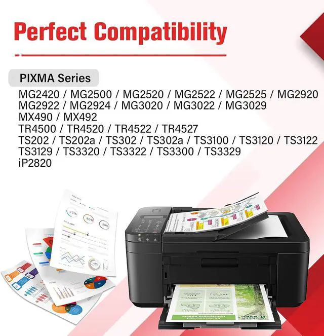 Alt view image 2 of 7 - 245XL 246XL Combo Pack Ink 245 and 246 for Canon Printer MG2522 MX490 Replacement for Canon Pixma MX492 TS3322 TR4520 TR4500 TS3122 PG-245XL CL-246XL PG245 CL246 (2 Pack Black Tri-Color)