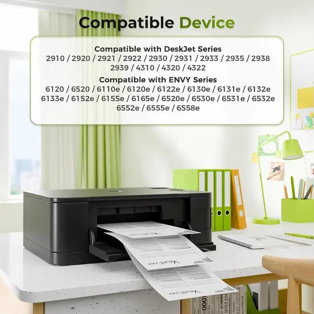 Alt view image 2 of 7 - 68XL 68 Black Ink Cartridges Replacement for HP Ink 68 68XL 68e Black Ink