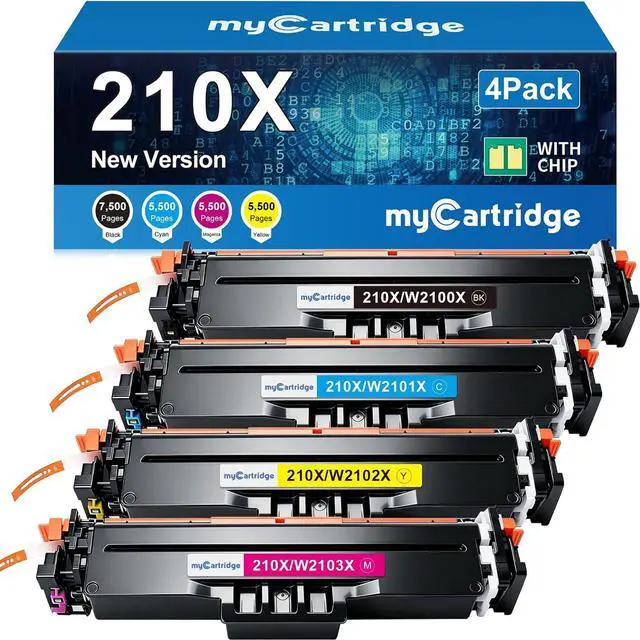 Main image of 210X Toner Cartridges 4 Pack for HP 210X 210A MFP 4301fdw 4301fdn with Chip