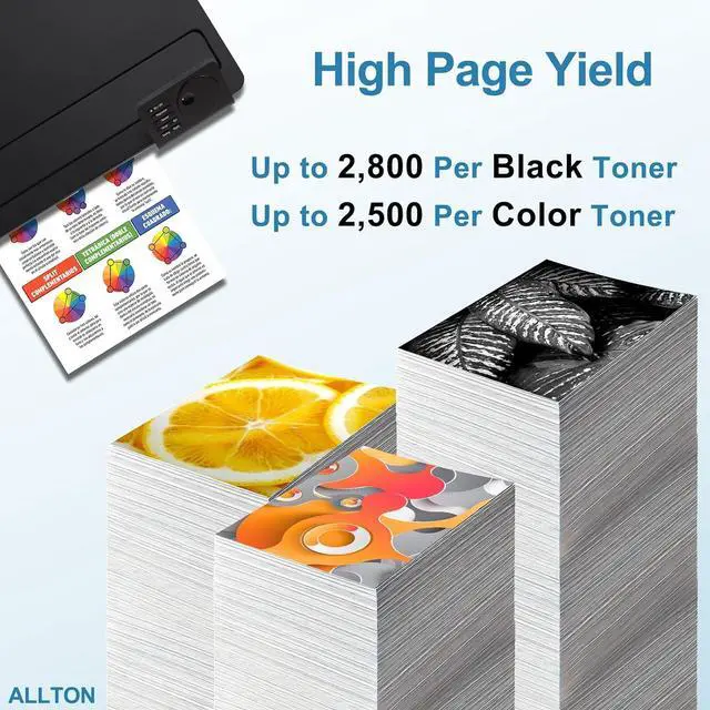 Alt view image 3 of 6 - C320 C325 Toner Cartridge High cacapity 006R04820 006R04821 006R04822 006R04823 Toner with Chip Replacement for Xerox C320 C325 Printer(4-Pack,BK/C/M/Y)