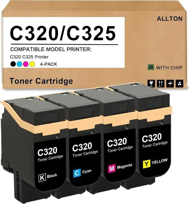 Main image of C320 C325 Toner Cartridge High cacapity 006R04820 006R04821 006R04822 006R04823 Toner with Chip Replacement for Xerox C320 C325 Printer(4-Pack,BK/C/M/Y)