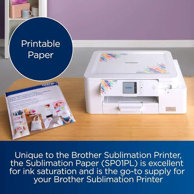 Alt view image 4 of 7 - Brother Sublimation Printer, Color Ink Cartridge Set and 100 Sheets Sublimation Paper